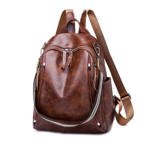Ransel Multifungsi Wanita Gd3994 Backpack Brown Kuliah Terbaru Import
