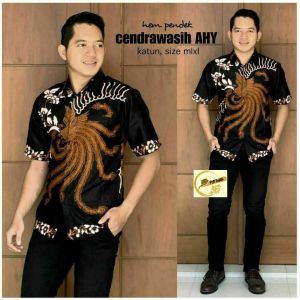 kemeja batik pria murah lengan panjang baju batik pria kantor mewah 2024 batik motif ahy