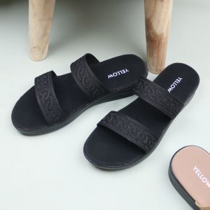 Sandal Wanita Sol Tebal 2 cm Kokop Ban Dua Webing motif Simpel - AR 02