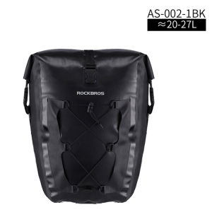 ROCKBROS Bike Bag Waterproof Cycling Bicycle Rear Rack Bag Tail Seat Trunk Bags Pannier 27L Big Basket Case MTB Bike Accessories(Yellow)