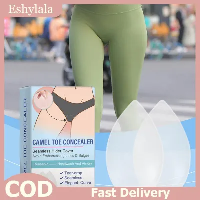 Eshylala Camel Toe Concealer Reusable Traceless Invisible Adhesive Silicone For Women Leggings Swimwear Activewear Waterproof Cover Pad