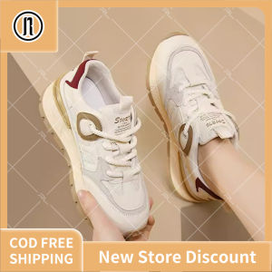 2024 Shoes for women small white sneakers thick soled daddy shoes fashionable versatile casual shoes