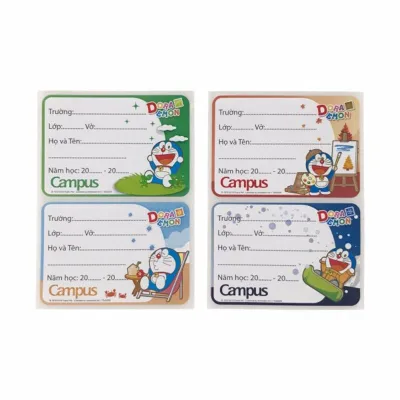 Nhãn vở Decal Campus NT-FOD12 NT-MOD18 NT-BRA15 NT-KUS15 NT-DOR-12-1