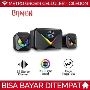 GAMEN GS10 Speaker Gaming RGB For PC Laptop & Smartphone USB Portable Original