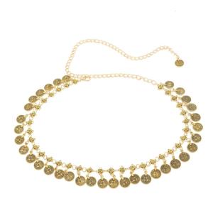 Bohemian lấy cảm hứng từ xu kim loại dải thắt eo có thể điều chỉnh phong cách dân tộc vành đai kỳ nghỉ phụ kiện du lịch cho trendsetters