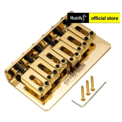 【Smile Box】 Wilkinson M Series 52.5mm(2-1 / 16 inch) String Spacing Modern Style Saddle Hardtail Fixed Bridge Non-Tremolo Bridge for Strat Tele Style Electric Guitar