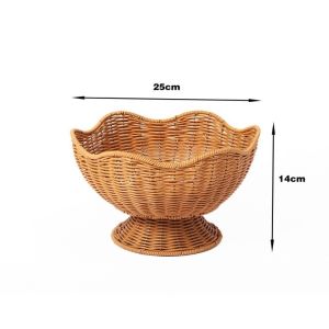 LITTLEX Đa năng Giỏ trái cây Phong cách truyền thống Có thể xếp chồng Giỏ đựng đồ Cổ điển Dệt tay Giỏ rau Trang trí lưu trữ tại nhà