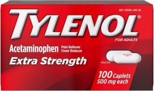 Tylenol Extra Strength Caplets 500 mg Acetaminophen 100 Ct