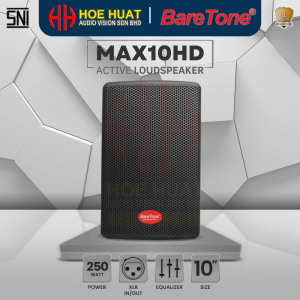 BareTone MAX10HD 2 Way Active LoudSpeaker with Mixer Control 10 inch 250W Baretone MAX-10HD