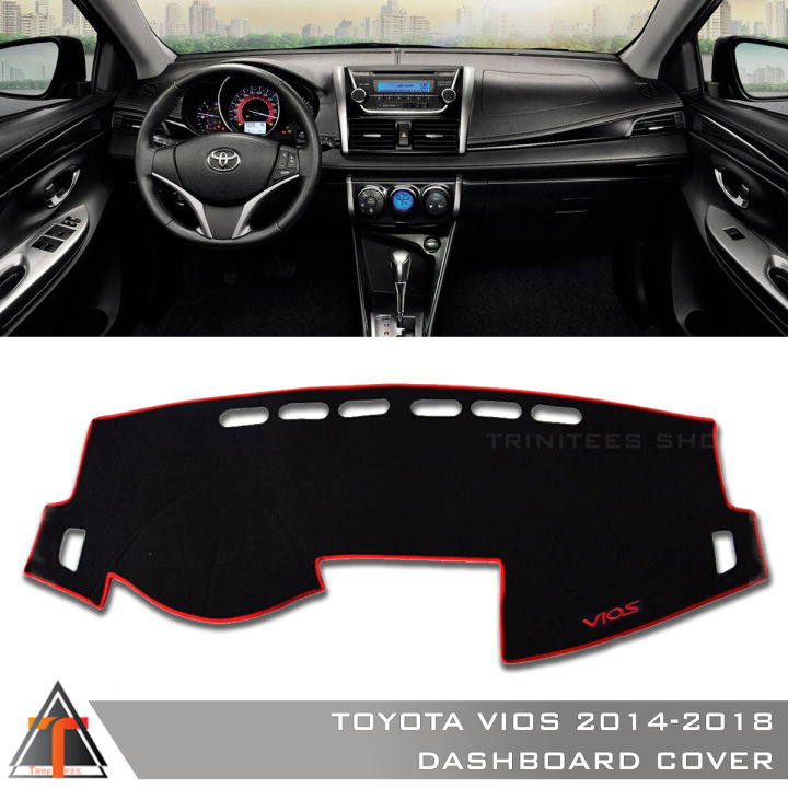 Dashboard Cover for TOYOTA VIOS 20142018 High Quality Dash Mat Red