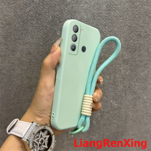 เคสสำหรับศัพท์ Tecno POP 5 LTE เคสนิ่มซิลิโคนเหลวกันกระแทก ดีไซน์ใหม่สวยงามพร้อมสายคล้อง YTDTGS01