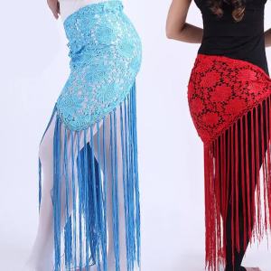 Trang phục Halloween khăn tam giác tua rua múa bụng khăn quấn eo biểu diễn Dây đeo eo Trang phục múa Ấn Độ khăn che hông múa bụng