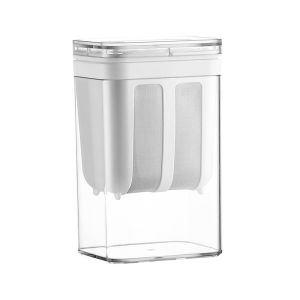 ZYJC SHOP Lưới mịn Dụng cụ lọc sữa chua Hy Lạp Chiết xuất màn hình lạnh Có nắp đậy Dụng cụ tách Whey Phụ kiện nhà bếp 1100ml Bộ lọc sữa chua Tự làm