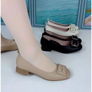 Free Shipping Versatile Shallow-Toe Commuter Flats 2026 New Style Soft Leather Comfortable Slip-On Shoes Mom Shoes Soft-Soled Loafers For Women