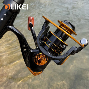 OLIKEI 13-axis Full Metal Spool Fishing Reel Spinning Reel 1000-7000 Series 5.2:1 High Speed Fishing Reel 10KG Drag for Salt Water Fresh Water