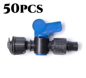 【Original+24hours delivery】50Pcs Drip Valve Drip Tape 16mm Drip Irrigation Connector Coupling/ Coupling Drip Irrigation Connector /Coupling With On-Off Switch Ball Valve Drip Tape