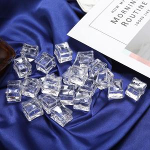 Selens 9pcs/Pack Fake Artificial Acrylic Ice Cubes Crystal Clear 2.5cm Square Photography Props For Wedding Party