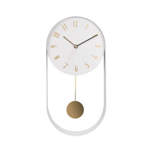 Minimalist Nordic Series Swing Wall Clock New Hot Sale Home Living Room Clock Simple Retro Creative Art Wall Decoration 20*40cm