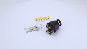 Car Boats 12V 3 Position Ignition Boats Motorcycle Ignition Starter Switches 3 Position with 2 Key Lock Starter Switches