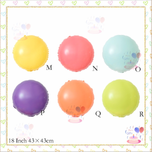 Balon Bulat Bintang Bentuk Love Hati Warna Macaron Random