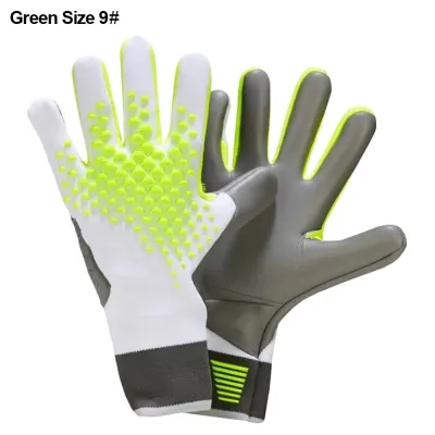 LINKENER 1Pair Thickened Latex Goalkeeper Gloves Anti-slip Finger Protection Goalie Gloves Durable Wear-resistant Football Soccer Gloves for Adults Kids