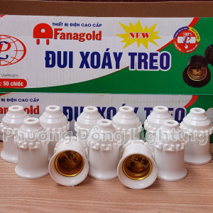 Combo 10 Đuôi đèn treo E27 FANAGOLD Cao cấp chống nước - Trắng Đen