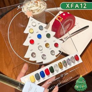 Xuanfeier set สีเจล Christmas 12สี ขนาด 15ml. แถมฟรีชาร์ตสีรูปต้นคริสต์มาสสุดน่ารัก