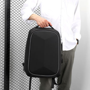 JACKMAN FZ-731 Backpack Bag Waterproof EVA Hard Shell Tas Ransel USB Laptop 15.6 Inch