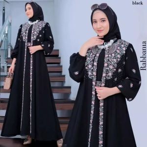 Promo Terbaru Rabbania Maxi Dress Kondangan Model Terbaru Elegant Kekinian Dress Ceruty