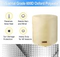Round Well Head Cover (5 ° F) - Insulated Well Pump Cover - Decorative Well Pump Covers - Thickened 3 Layers Well Cover for Water Wells Freeze Proof, 8"Dia x 12"H, Beige. 
