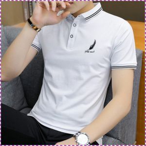 เสื้อลําลอง ความคงทนของสีสู ง ่ายต่อการจับคู่ เสื้อแขนครึ่ง ผอมบาง ทนทาน ธุรกิจ ไม่หดตัวง่าย