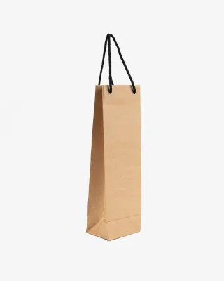 Detpak Kraft Single Wine Black Rope Handle Paper Bag (10pcs)