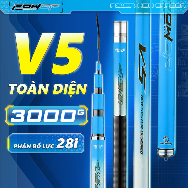 Cần câu đài RICE FISHING V5 TOÀN DIỆN carbon cao cấp câu cá tổng hợp ...