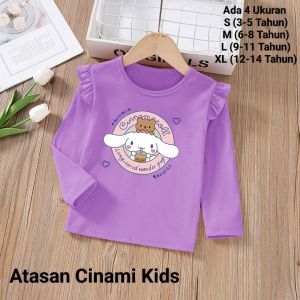 Atasan Anak Perempuan Kaos Cinami Kids Model Kerutan Lengan Panjang Kaos Anak Perempuan Cinnamorol Terbaru Matt Babyterry Viral