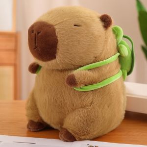 กระเป๋าเป้สะพายข้างน่ารักพร้อมตุ๊กตาคาปิบาร่าสำหรับเด็กผู้หญิง