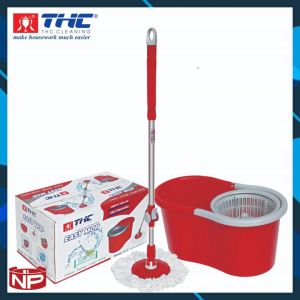 Bộ thùng lau nhà thông minh 360 độ - cây lau nhà inox bông Easy Mop