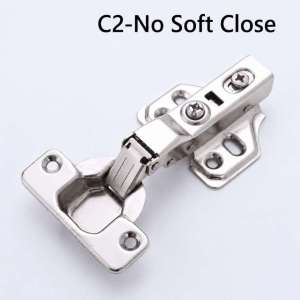 Stainless Steel Hydraulic Soft Close Concealed Cabinet Hinges1Pair with Screws H1/H2/H3/C1/C2/C3