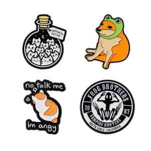 Thời trang ghim hoa hoạt hình đáng yêu Pin động vật dễ thương trâm cài động vật thích hợp cho trẻ trung trendsetters và quà tặng cho