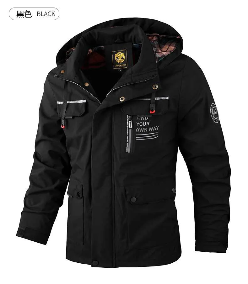 FUGUINIAO Tactical Jacket Men's Single Layer Waterproof Windbreaker Outdoor  Sports Mountaineering Jacket
