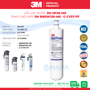 Lõi Lọc 3M HF20-MS Thay Cho Máy Lọc Nước 3M BREW120-MS C-CYST-FF Nhập Khẩu Mỹ - Hàng Chính Hãng 3M