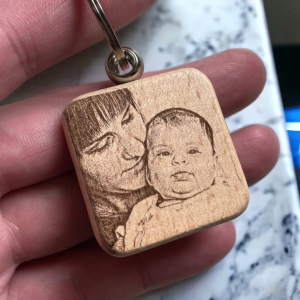🇲🇾 Local Seller Personalized Gift Engrave Wood Keychain Personalized Custom Engraved Letter Name Date Address Number