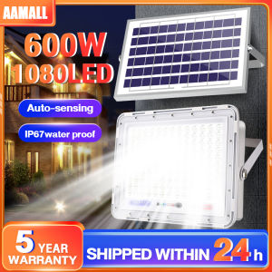 (5 year warranty)Solar LED Light Outdoor Lighting 5M cable lights Big Watt LED high brightness 4000W Solar street light High Temp Endurance  IP67 Waterproof outdoor light   sensor automatically turn on at darklampu solar Spotlight Outdoor Lighting