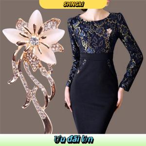 SHNGki Opal Hoa Trâm Rhinestone Pha Lê Trâm Pin Wedding party phụ nữ trang sức