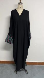 F448 Foreign Trade Cross-Border E-commerce Dubai Arab Embroidered Robe Fashionable Outerwear Abaya Robe In Stock