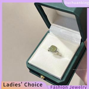 [COD] liuchuanbing Jewellery Vintage Artificial Square Ring Autumn Winter Chinese Style Geometric Finger Ring For Women Fashion Jewelry