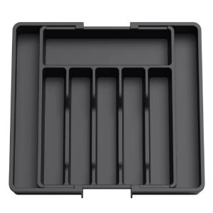 Cutlery Storage Tray Expandable Cutlery Organizer Drawer Cutlery Storage Box Tableware Storage Case with Multi Grids Spoon Fork Organizer Household Kitchen Utensil Organizer Scalable Multipurpose Drawer Tableware Organizer