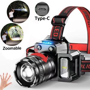 ✨【Hot Sell】2025 New Head lamp Rechargeable Headlamp Strong Bright Zoom 5 Light Mode Long Lasting Headlamp