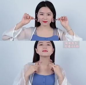 Bộ Đá Guasha Bằng Đá Tự Nhiên Màu Xanh Ngọc Bích Kèm Cây Lăn Đá Tự Nhiên Cùng Màu Giúp Nâng Cơ Da - Massage Thư Giãn