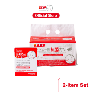 Suzuran Baby Wet Cleaning Cotton & Antibacterial Cut Cotton Bundle