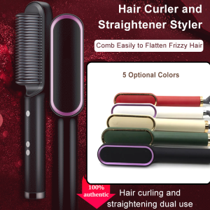 หวีผมไฟฟ้า มีไข้ ตรงและม้วนได้ เครื่องม้วนผมไฟฟ้า การสร้างรูปร่าง แก้ปัญหาการจัดแต่งทรงผม